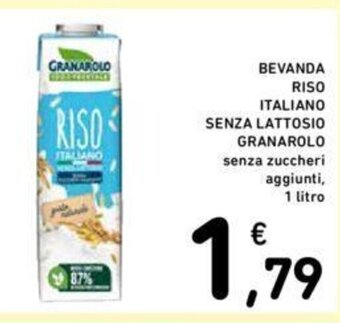 Conad BEVANDA RISO ITALIANO SENZA LATTOSIO GRANAROLO 1 Litro offerta