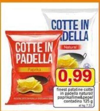 finest patatine cotte in padella naturali paprika/lime&pepel contadina 125 g