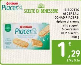 Conad BISCOTTO AI CEREALI CONAD PIACERSI 250 g offerta