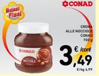 Conad CREMA ALLE NOCCIOLE CONAD 700 g offerta