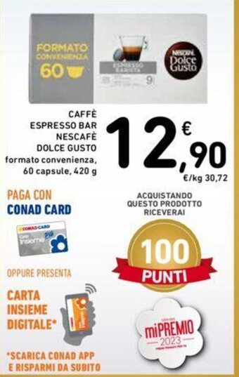 Conad CAFFE ESPRESSO BAR NESCAFÈ DOLCE GUSTO 60 capsule, 420 g offerta