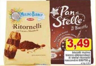 Pewex biscotti mulino bianco abbracci/pan di stellel ritornelli nascondini 600/700 g offerta
