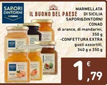 Conad MARMELLATA di Sicilia SAPORI&DINTORNI Conad 340 g o 350 g offerta