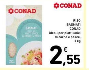 Conad RISO BASMATI CONAD 1 kg offerta
