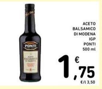 Conad ACETO BALSAMICO DI MODENA IGP PONTI 500 ml offerta