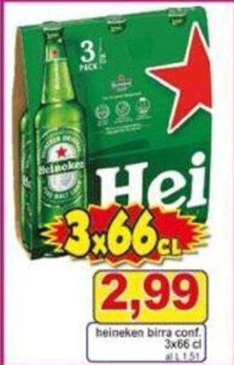 heineken birra conf. 3x66 cl