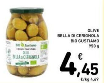 Conad OLIVE BELLA DI CERIGNOLA BIO GUSTIAMO 950 g offerta