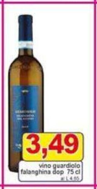 Pewex vino guardiolo falanghina dop 75 cl offerta