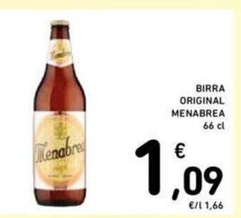Conad BIRRA ORIGINAL MENABREA 66 cl offerta