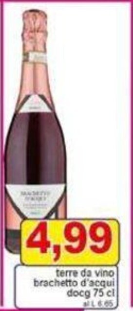 Pewex terre da vino brachetto d'acqui docg 75 cl offerta
