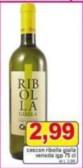 Pewex cescon ribolia gialla venezia igp 75 cl offerta