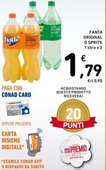 FANTA ORIGINAL O SPRITE 1 litro x 2