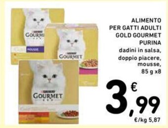 Conad ALIMENTO PER GATTI ADULTI GOLD GOURMET PURINA 85 g x 8 offerta
