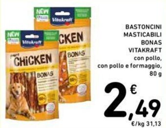 Conad BASTONCINI MASTICABILI BONAS VITAKRAFT 80 g offerta