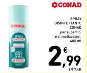 Conad SPRAY DISINFETTANTE CONAD 400 ml offerta