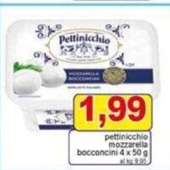 Pewex pettinicchio mozzarella bocconcini 4 x 50 g offerta