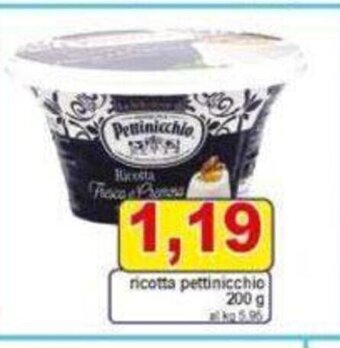 Pewex ricotta pettinicchio 200 g offerta
