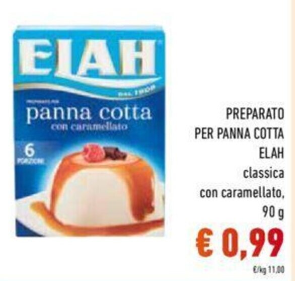 PREPARATO PER PANNA COTTA ELAH classica 90 g offerta di Conad