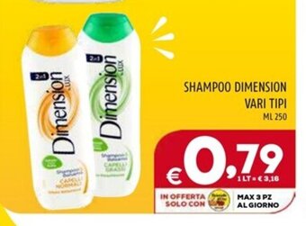 Il Centesimo SHAMPOO DIMENSION VARI TIPI ML 250 offerta