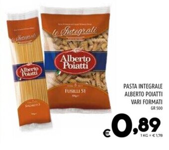 PASTA INTEGRALE ALBERTO POIATTI VARI FORMATI GR 500