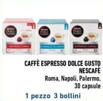 Conad CAFFÈ ESPRESSO DOLCE GUSTO NESCAFÈ 30 capsule offerta