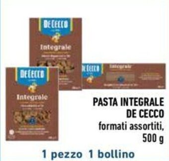 Conad PASTA INTEGRALE DE CECCO 500 g offerta