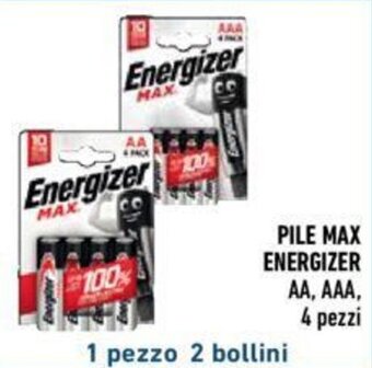 Conad PILE MAX ENERGIZER AA, AAA, 4 pezzi offerta