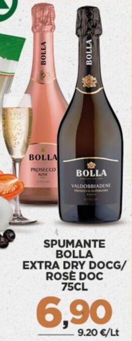 SPUMANTE BOLLA EXTRA DRY DOCG/ ROSÈ DOC 75CL