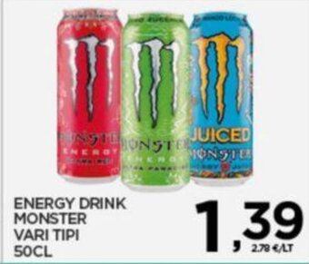 Interspar ENERGY DRINK MONSTER VARI TIPI 50CL offerta
