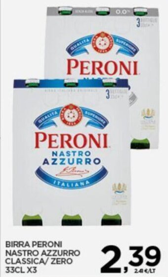 Interspar BIRRA PERONI NASTRO AZZURRO CLASSICA/ZERO 33CL X3 offerta