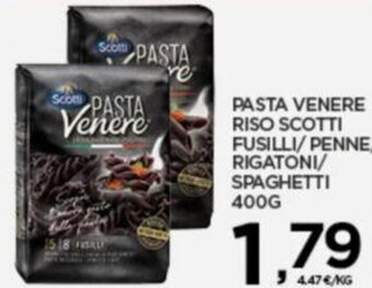 Interspar PASTA VENERE RISO SCOTTI FUSILLI/ PENNE/ RIGATONI/ SPAGHETTI 400G offerta