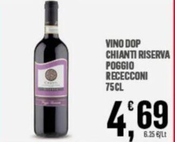 Interspar VINO DOP CHIANTI RISERVA POGGIO RECECCONI 75CL offerta