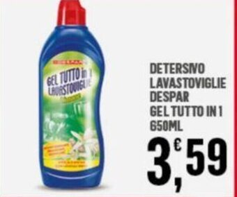 DETERSIVO LAVASTOVIGLIE DESPAR GEL TUTTO IN 1 650ML