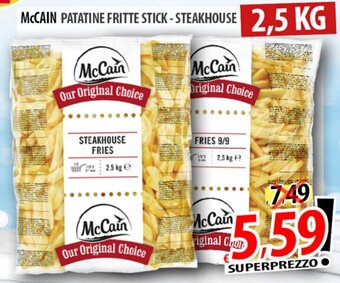 Il Genio Supermercato McCAIN PATATINE FRITTE STICK - STEAKHOUSE 2,5 KG offerta