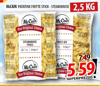 Il Genio Supermercato McCAIN PATATINE FRITTE STICK - STEAKHOUSE 2,5 KG offerta