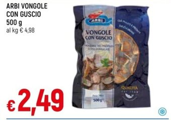 IperFamila ARBI VONGOLE CON GUSCIO 500 g offerta