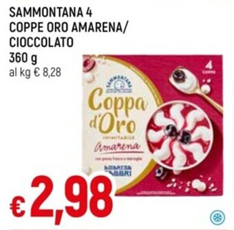 IperFamila SAMMONTANA 4 COPPE ORO AMARENA/ CIOCCOLATO 360 g offerta