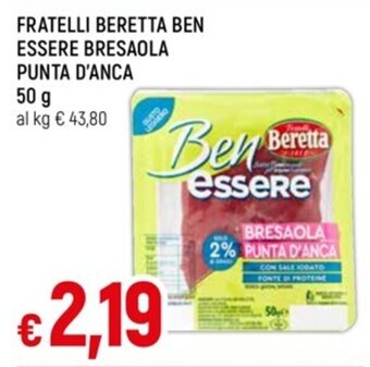 IperFamila FRATELLI BERETTA BEN ESSERE BRESAOLA PUNTA D'ANCA 50 g offerta