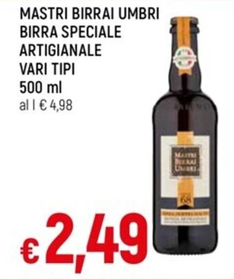MASTRI BIRRAI UMBRI BIRRA SPECIALE ARTIGIANALE VARI TIPI 500 ml