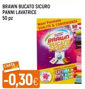 IperFamila BRAWN BUCATO SICURO PANNI LAVATRICE 50 pz offerta