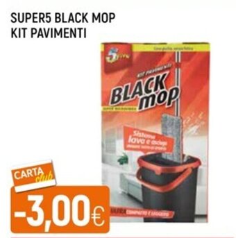 SUPER5 BLACK MOP KIT PAVIMENTI