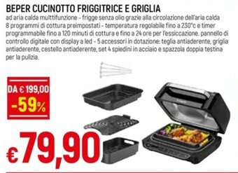 IperFamila BEPER CUCINOTTO FRIGGITRICE E GRIGLIA offerta