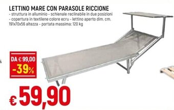IperFamila LETTINO MARE CON PARASOLE RICCIONE offerta