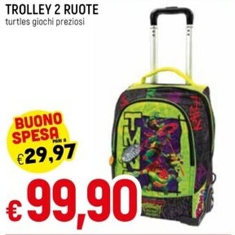 IperFamila TROLLEY 2 RUOTE turtles giochi preziosi offerta