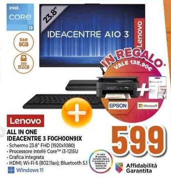 Expert Lenovo ALL IN ONE IDEACENTRE 3 FOGHOON9IX offerta
