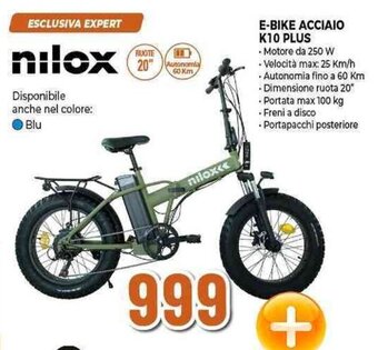 Expert nilox E-BIKE ACCIAIO K10 PLUS offerta
