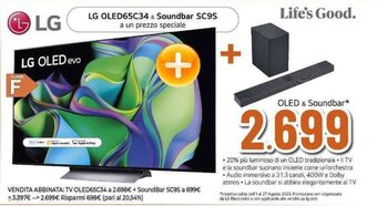 Expert LG OLED65C34 & Soundbar SC9S offerta