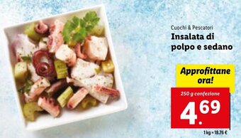 Lidl Cuochi & Pescatori Insalata di polpo e sedano 250 g confezione offerta