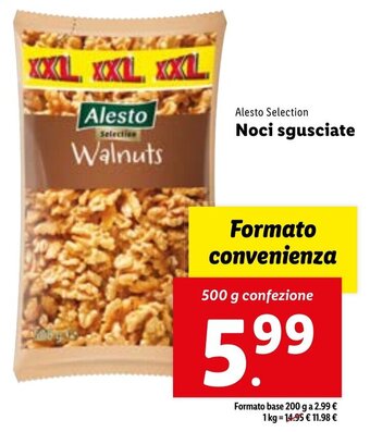 Lidl Alesto Selection Noci sgusciate 500 g confezione offerta