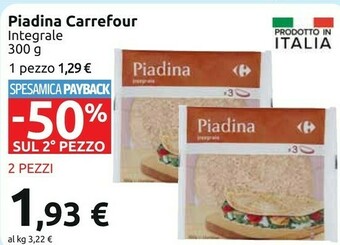 Carrefour Carrefour - Piadina 300 G(ml) offerta